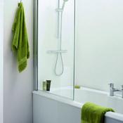 Bath Screens Bath Screen (Straight Square) - Silver image
