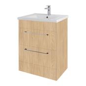 Rimini Floor Standing Vanity Unit - Light Oak 610mm