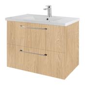 Rimini Wall Hung Vanity Unit - Light Oak 810mm