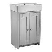 Lansdown Floor Standing Vanity Unit - Matt Pebble Grey 575mm image