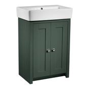 Lansdown Floor Standing Vanity Unit - Matt Sherwood Green 575mm image
