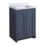 Lansdown Floor Standing Countertop Vanity Unit - Matt Dark Grey 600mm image