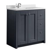 Lansdown Floor Standing Countertop Vanity Unit - Matt Dark Grey 800mm image