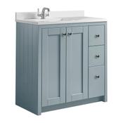 Lansdown Floor Standing Countertop Vanity Unit - Matt Mineral Blue 800mm image