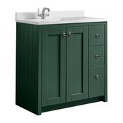 Lansdown Floor Standing Countertop Vanity Unit - Matt Sherwood Green 800mm image