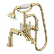 Lansdown Deck Mounted Bath Shower Mixer - Brushed Brass image