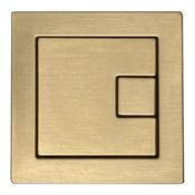 Flush Plates Square Dual Flush Plate - Brushed Brass image