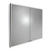 Portrait Mirror Cabinet (Double Door) - Matt Black 800mm