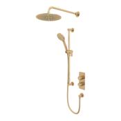 "Quantum Shower System/Column (Concealed, with Head and Riser Kit) - Brushed Brass" image