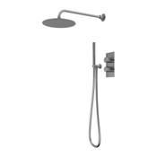 Quantum Shower System/Column (with Handset, Holder and Overhead Shower) - Gunmetal Grey