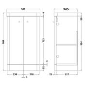 Corfu Floor Standing Vanity Unit - Gloss White 500mm image