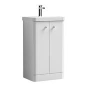 Corfu Floor Standing Vanity Unit - Gloss White 500mm