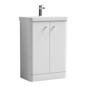 Corfu Floor Standing Vanity Unit - Gloss White 600mm