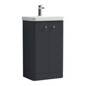 Corfu Floor Standing Vanity Unit - Satin Anthracite 500mm