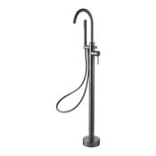 Giro Freestanding Bath Shower Mixer - Gunmetal Grey image