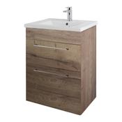 Cesena Floor Standing Vanity Unit - Tobacco Oak 600mm image