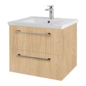 Cesena Wall Hung Vanity Unit - Light Oak 600mm image