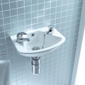 "Kota Cloak Room Basin 35cm (2 Tap Hole, 360x255) - White" image