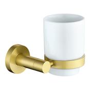 Erla Tumbler &amp; Holder - Brushed Brass image