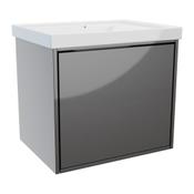 Erla Wall Hung Vanity Unit (Single Drawer) - Anthracite 600mm