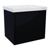 Erla Wall Hung Vanity Unit (Twin Drawer) - Black 615mm image