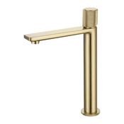 Erla Tall Basin Mono Mixer - Brushed Brass