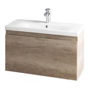 K Store Wall Hung Vanity Unit - Barelino Oak 600mm image