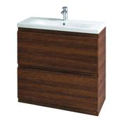 K Store Floor Standing Vanity Unit - Walnut 800mm image