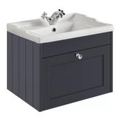 Kylemore Wall Hung Vanity Unit (Twin Door) - Satin Anthracite 600mm image