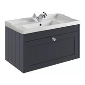 Kylemore Wall Hung Vanity Unit (Twin Door) - Satin Anthracite 800mm image