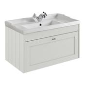 Kylemore Wall Hung Vanity Unit (Twin Door) - Satin White 800mm image