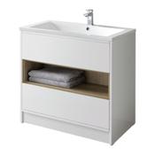 Lucca Floor Standing Vanity Unit - White 800mm