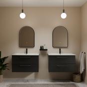 Arched Mirrors Arched Mirror - Matt Black 500mm image