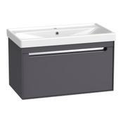 Acumen Wall Hung Vanity Unit - Matt Storm Grey 800mm image