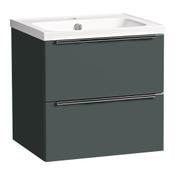 Cadence Wall Hung Vanity Unit (Two Drawers) - Viridian Green 460mm image