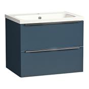 Cadence Wall Hung Vanity Unit (Two Drawers) - Oxford Blue 589mm image