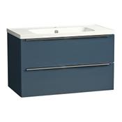 Cadence Wall Hung Vanity Unit (Two Drawers) - Oxford Blue 784mm image