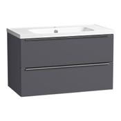 Cadence Wall Hung Vanity Unit (Two Drawers) - Storm Grey 784mm image