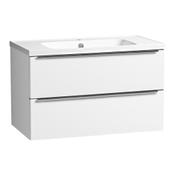 Cadence Wall Hung Vanity Unit (Two Drawers) - White 784mm image