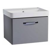 Compass Wall Hung Vanity Unit - Gloss Light Grey 600mm image