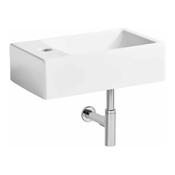 Cloakroom Basins Matrix Left Hand Wall Hung Basin - White image