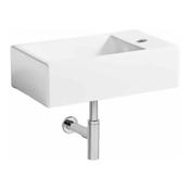 Cloakroom Basins Matrix Right Hand Wall Hung Basin - White image