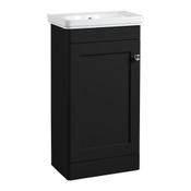 Marston Floor Standing Vanity Unit - Matt Black 450mm image