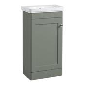 Marston Floor Standing Vanity Unit - Matt Laurel Green 450mm image