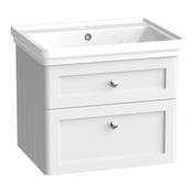 Marston Wall Hung Vanity Unit (Two Drawers) - Matt Paper White 600mm image