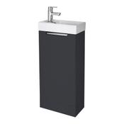 Skaros Floor Standing Vanity Unit (Single Door) - Satin Anthracite 400mm image