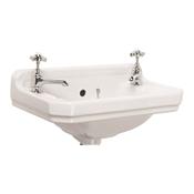 Vitoria Ceramic Basin (2 Tap Holes) - White 500mm image