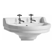 Vitoria Round Basin (2 Tap Hole) - White 550mm image