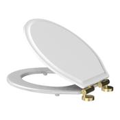 "Vitoria Soft Close Seat (White, Brass Hinge)" image