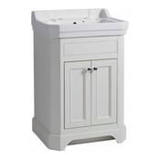 Vitoria Floor Standing Vanity Unit (Twin Door) - Matt Linen White 600mm image